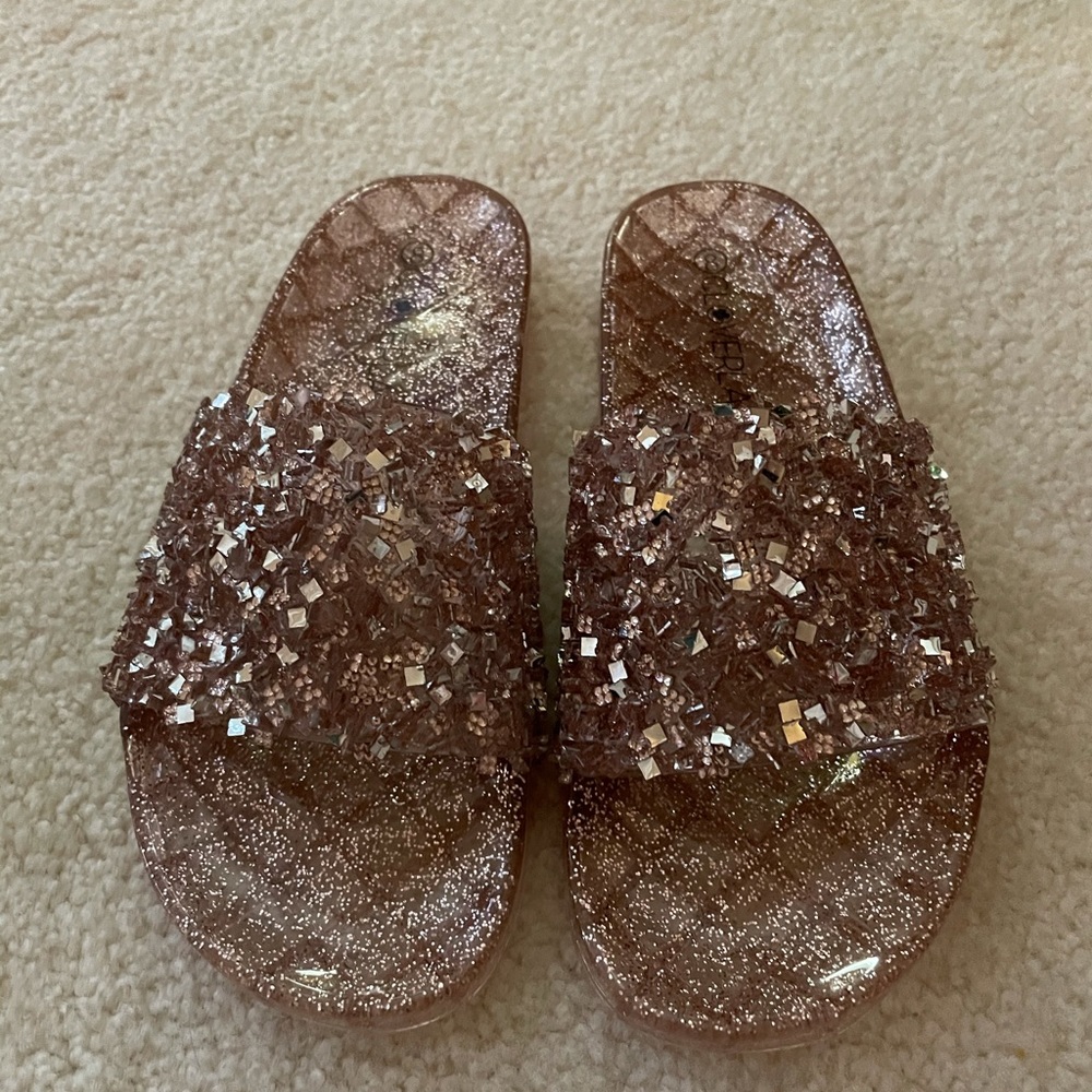 CLOVERLAY  Rhinestone & Glitter Jelly  Slide